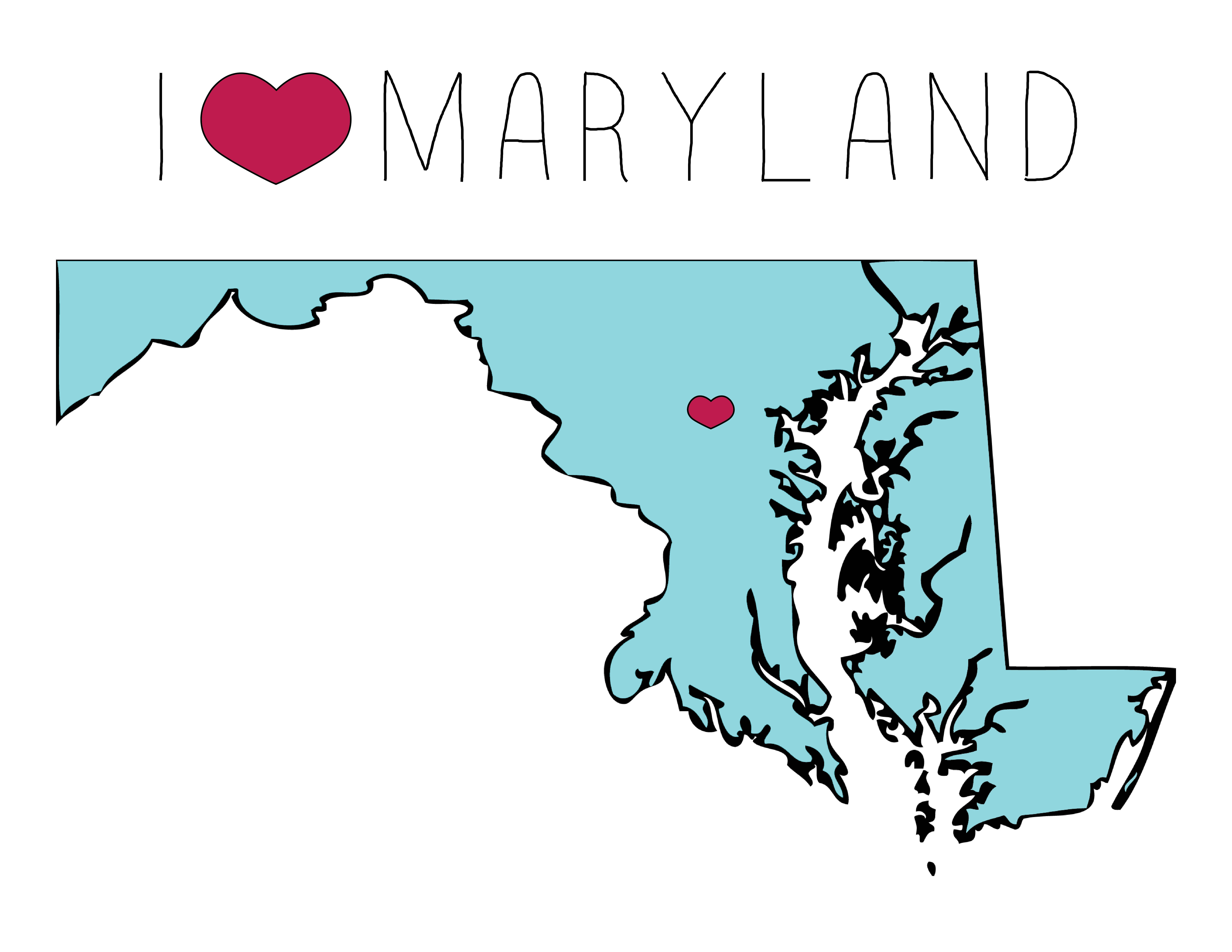 clipart map of maryland - photo #28